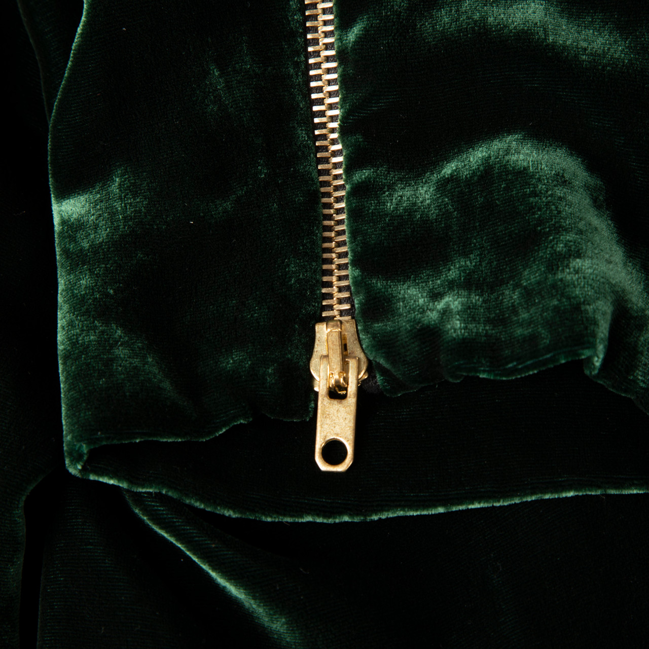 Sandro Green Velvet Slim Zipped Cuff Trousers