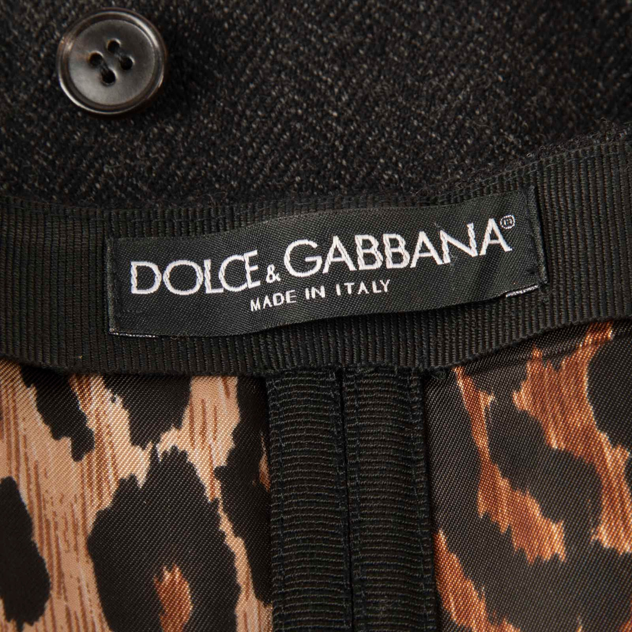 Dolce & Gabbana Grey Wool Corset Top