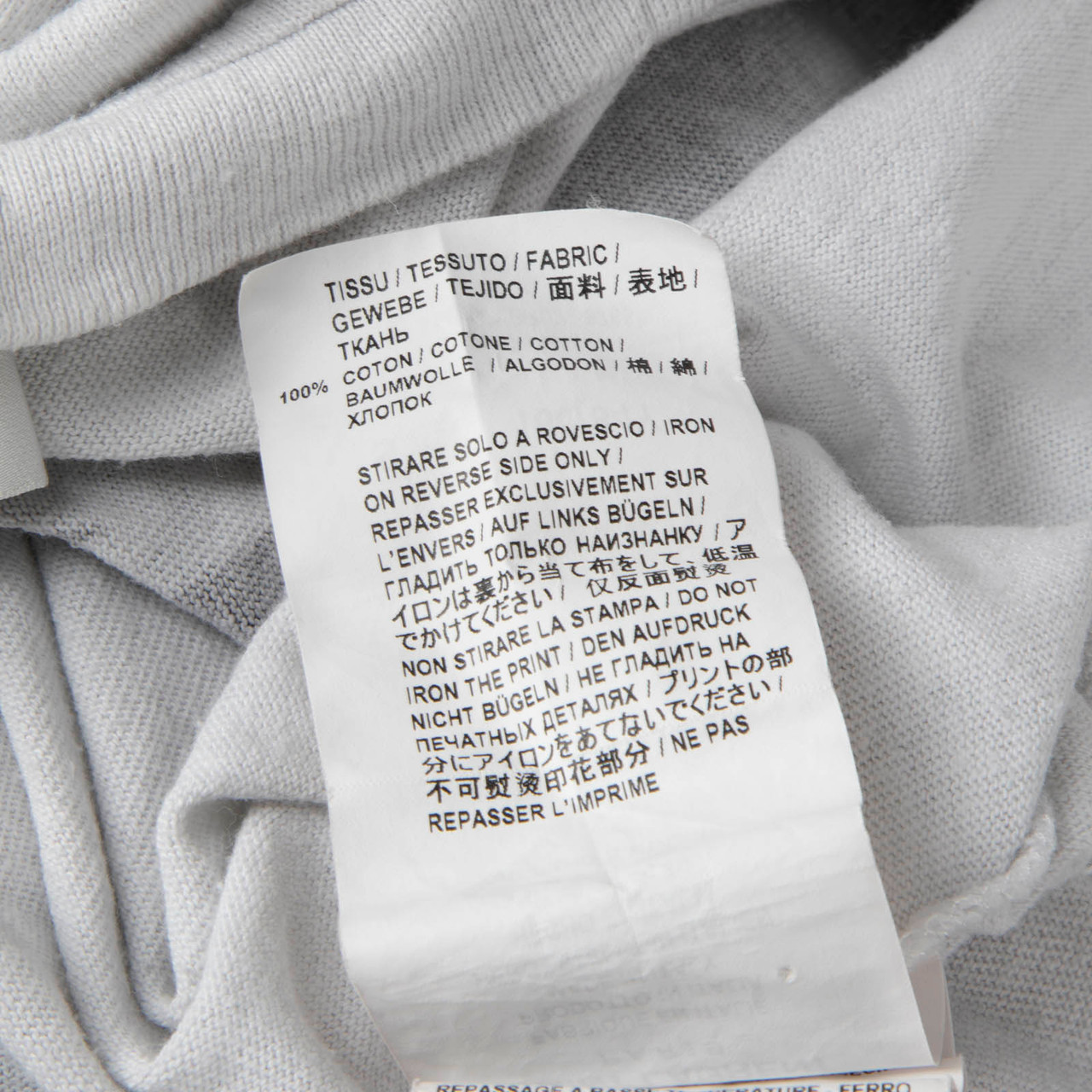 Saint Laurent Grey Logo Star Print T-Shirt