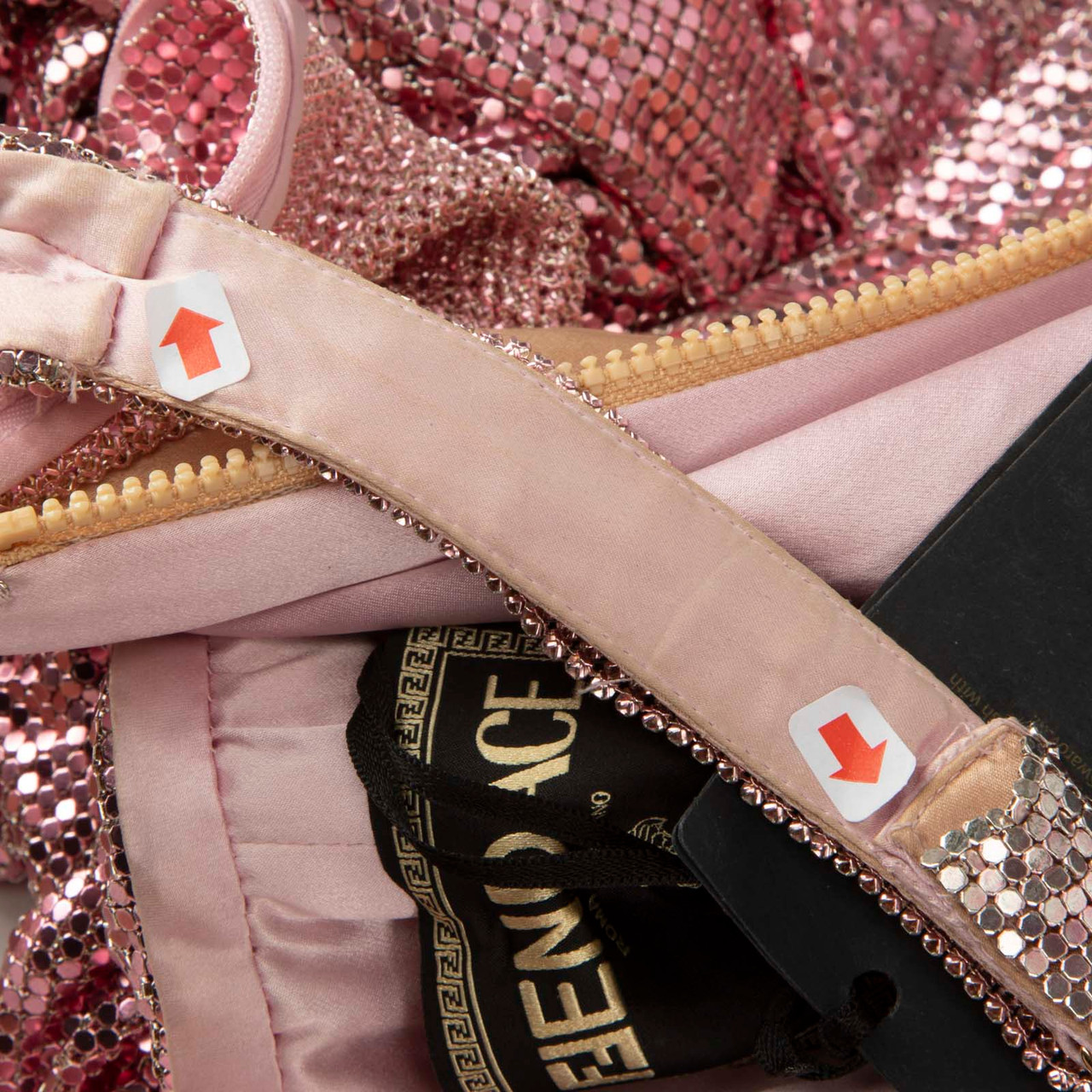 Versace S/S22 Fendace Pink Chainmail Dress