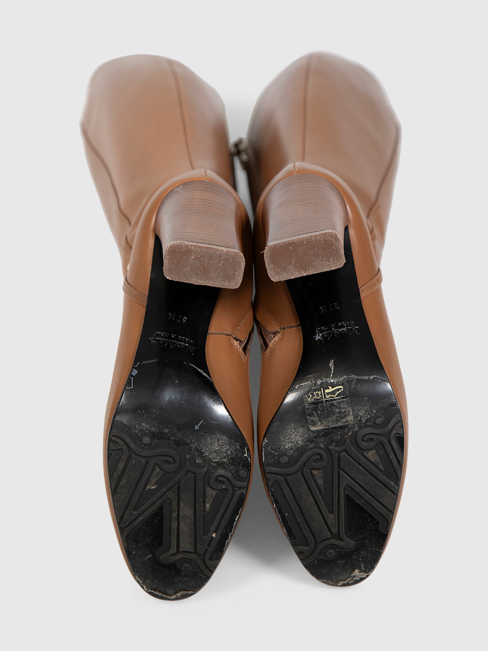 Max Mara Brown High Heel Leather Boots