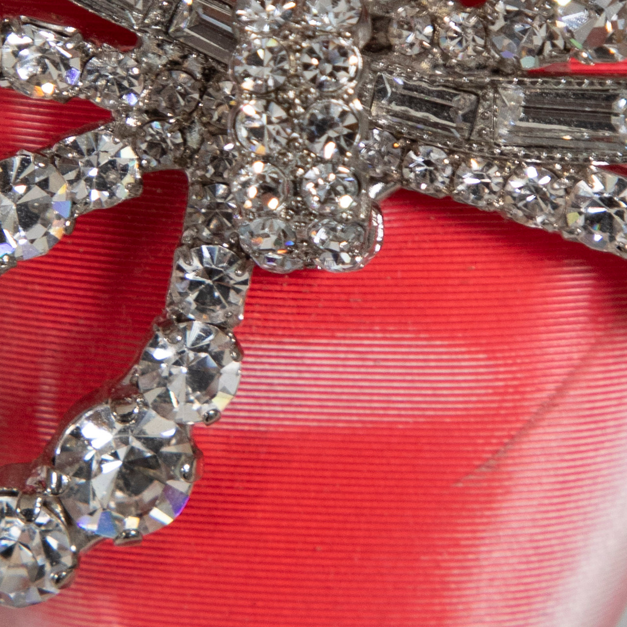 Amina Muaddi Pink Rosie Lenticular Acetate Heels