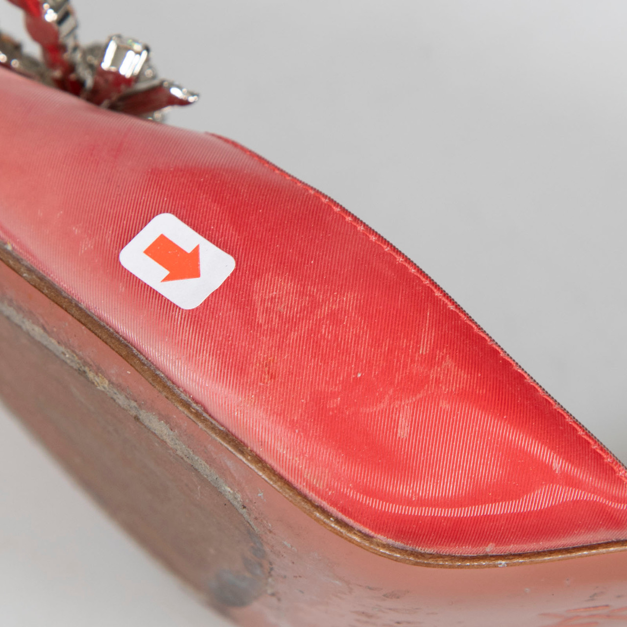 Amina Muaddi Pink Rosie Lenticular Acetate Heels