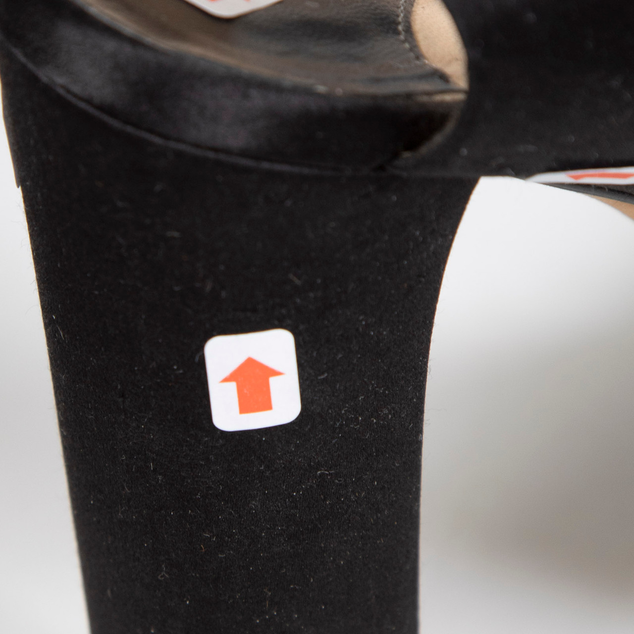 Jimmy Choo Black Satin Crystal Platform Sandals