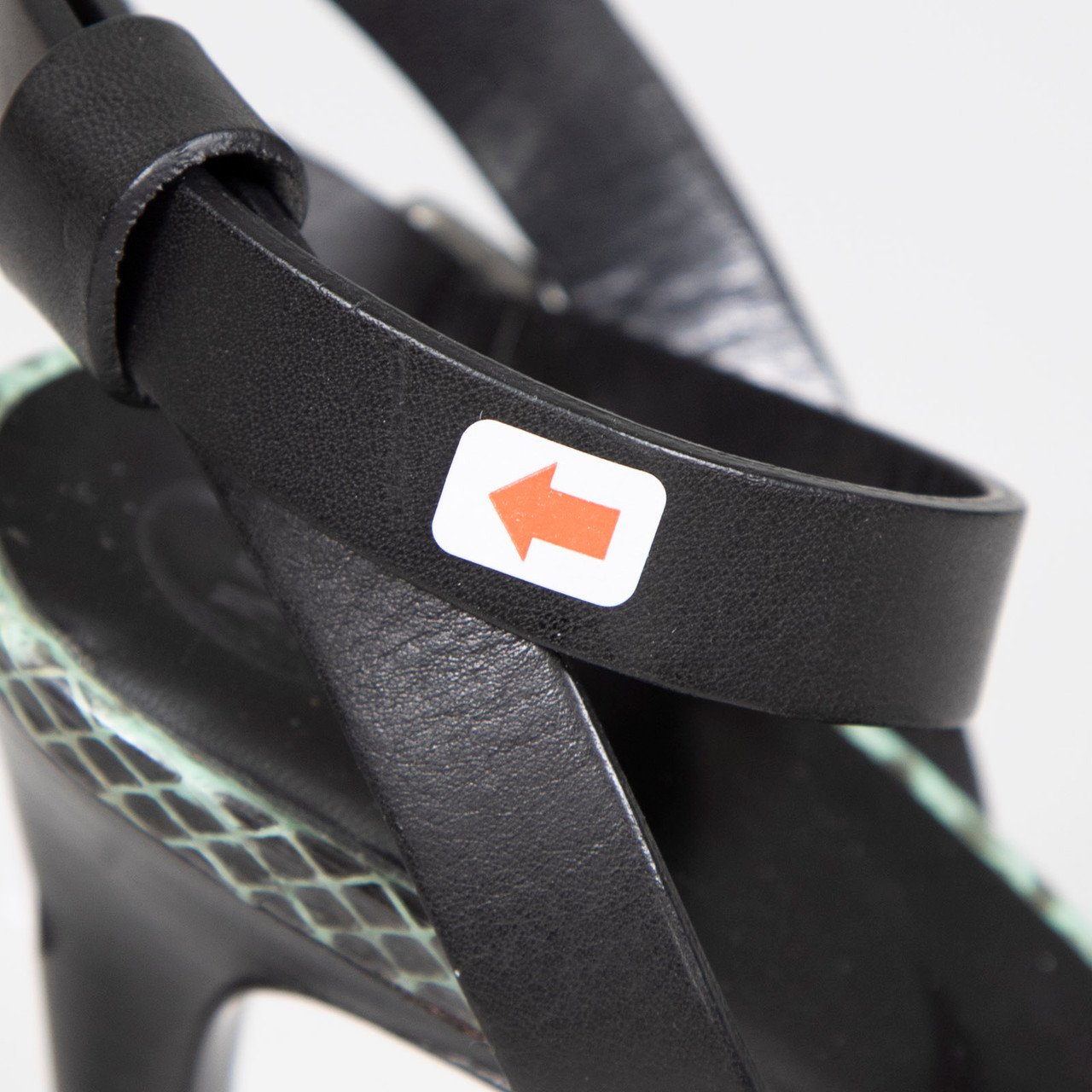 Alexander McQueen Snake Embossed Leather Sandals