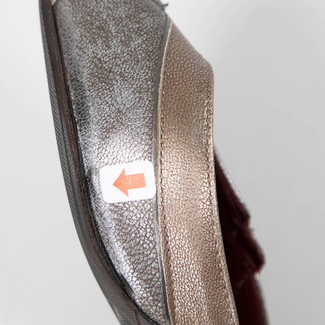 Prada Silver Leather Peep Toe Heels