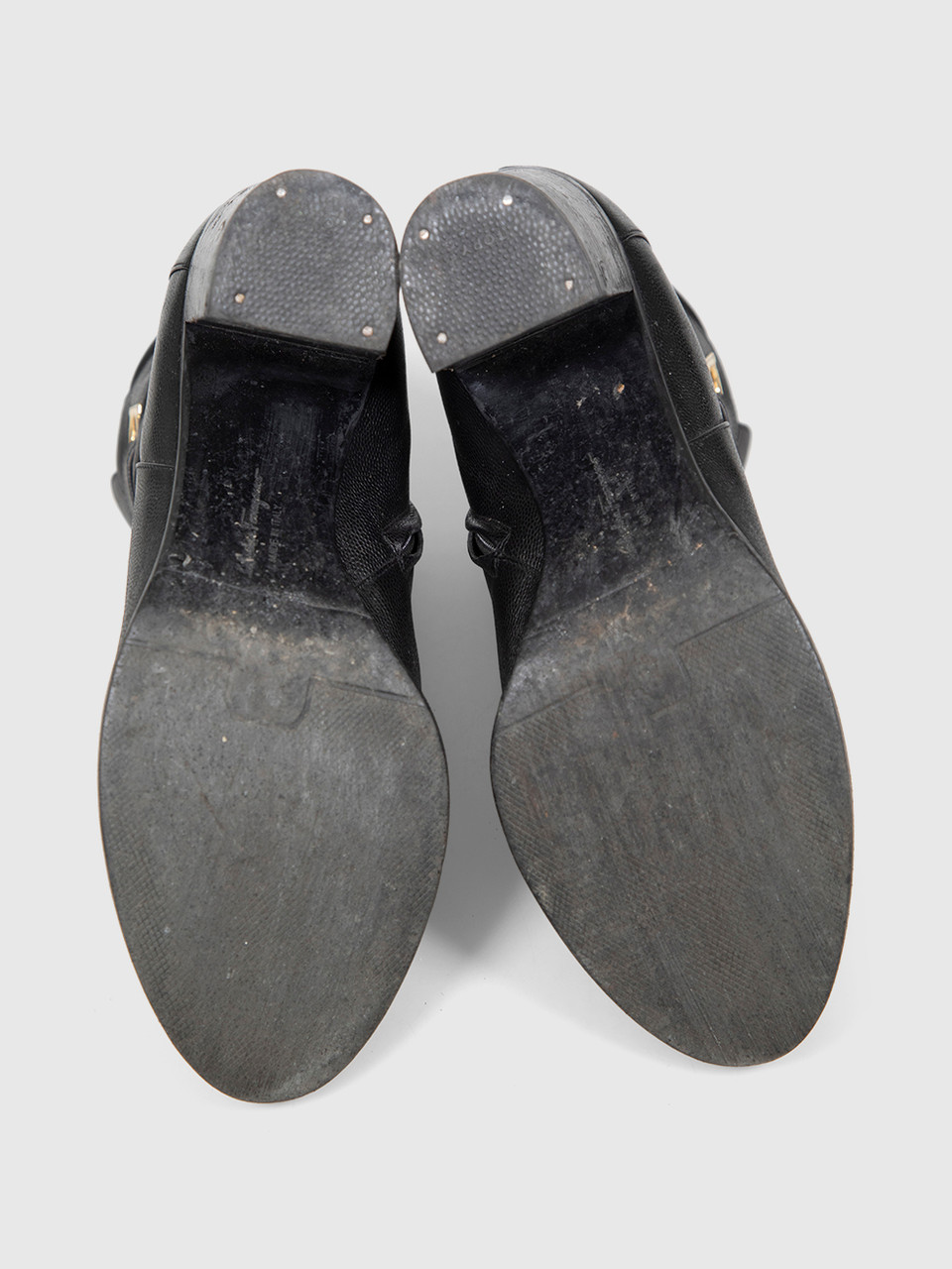 Salvatore Ferragamo Black Side Zipped Leather Boots