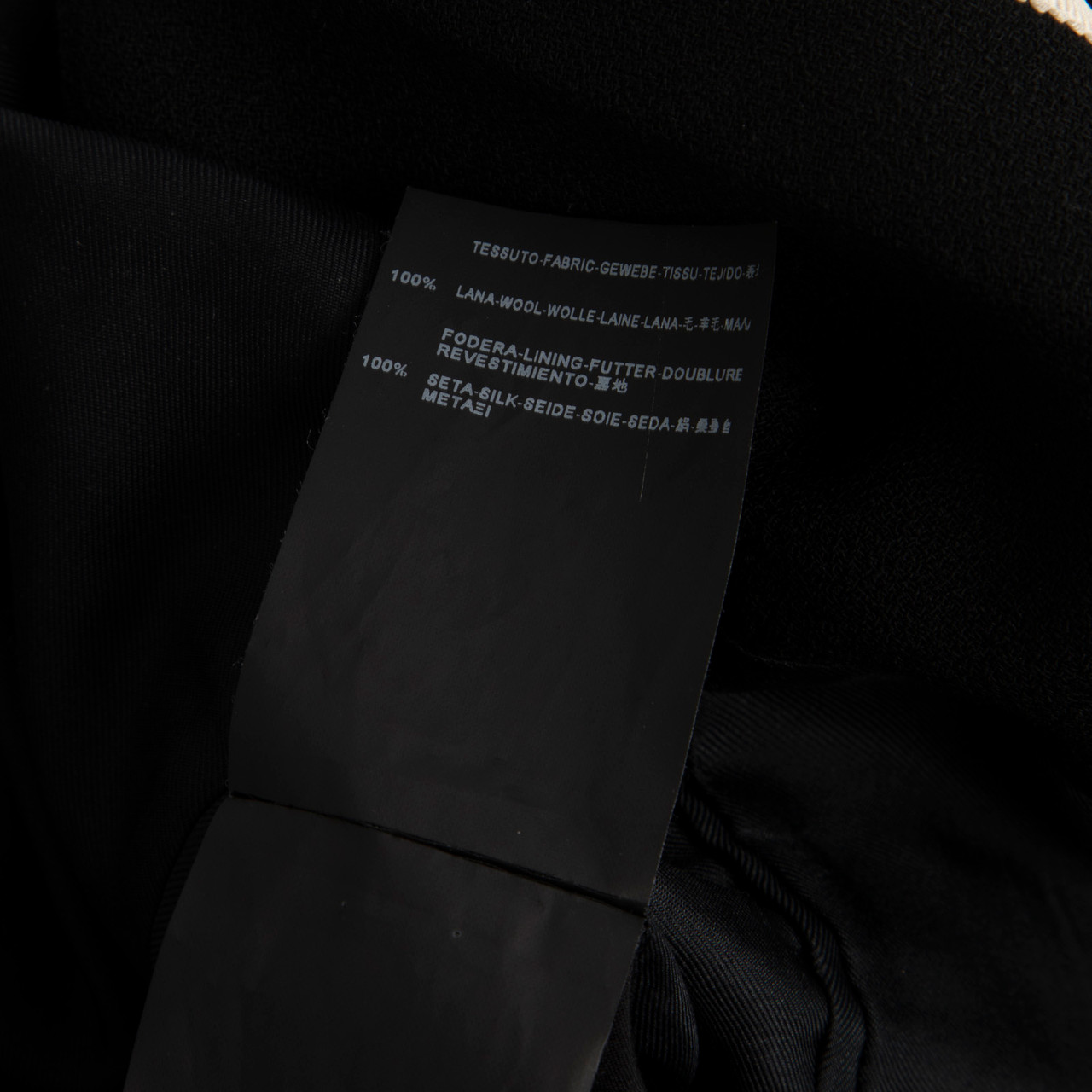 Saint Laurent Black Wool Blazer With Contrast Trim