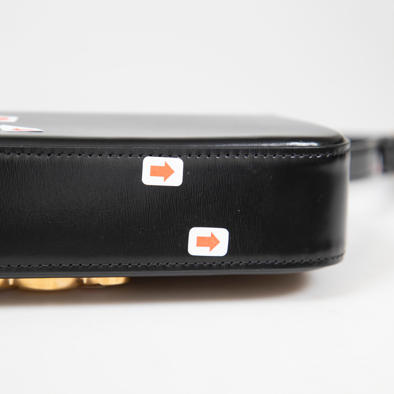 Céline Black Leather Triomphe Shoulder Bag