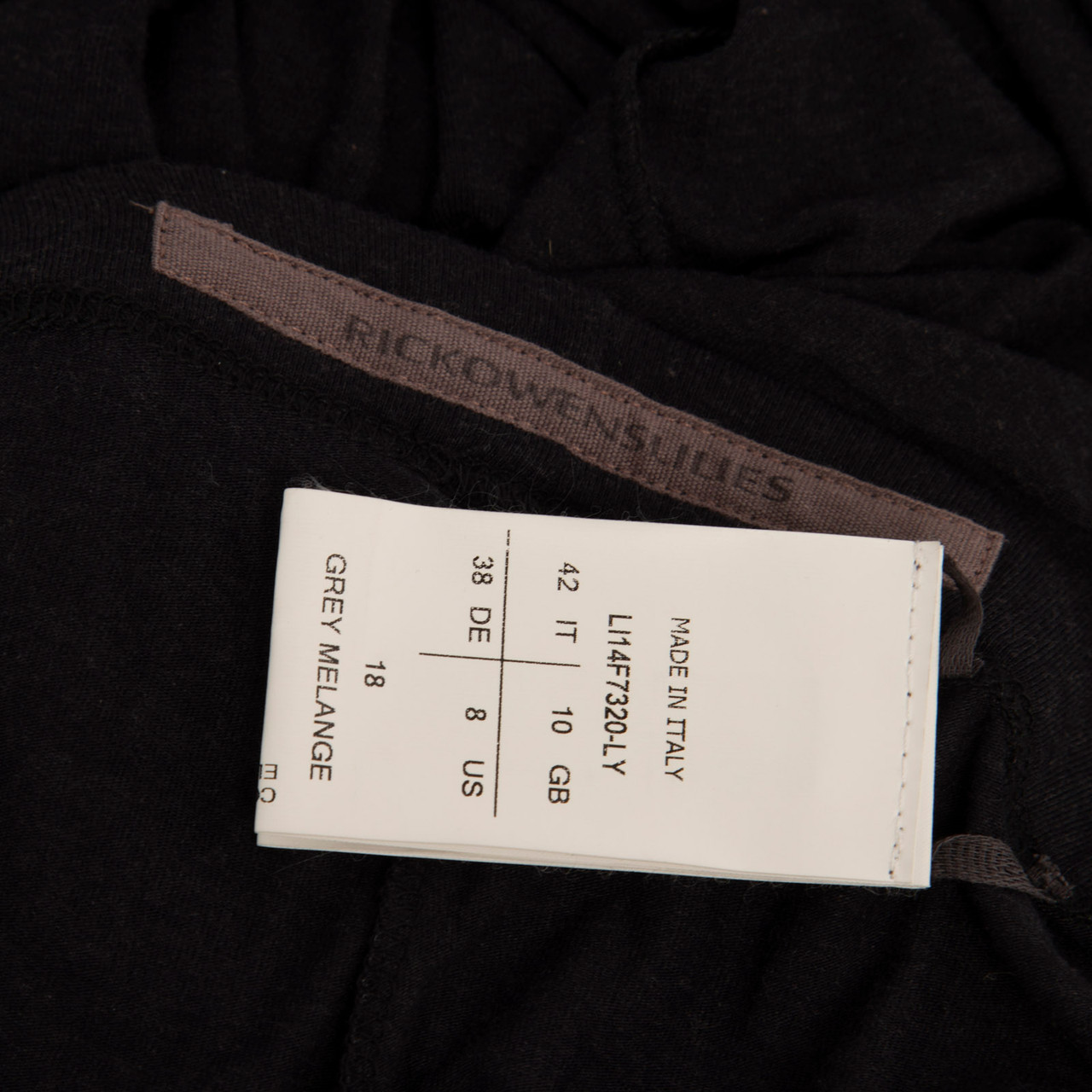 Rick Owens Grey Low Rise Stretchy Leggings