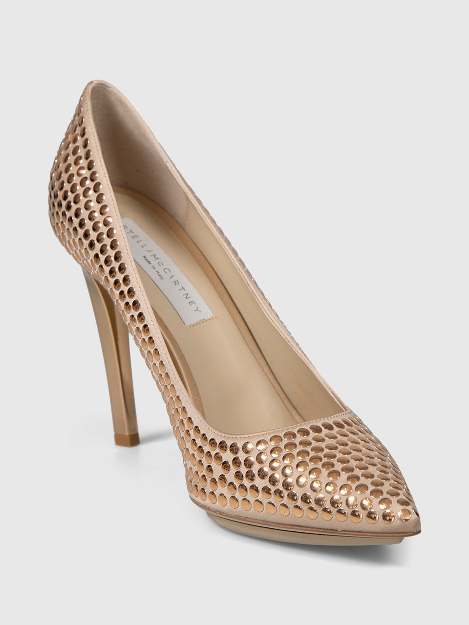 Stella McCartney Gold Studded Pointed Pumps