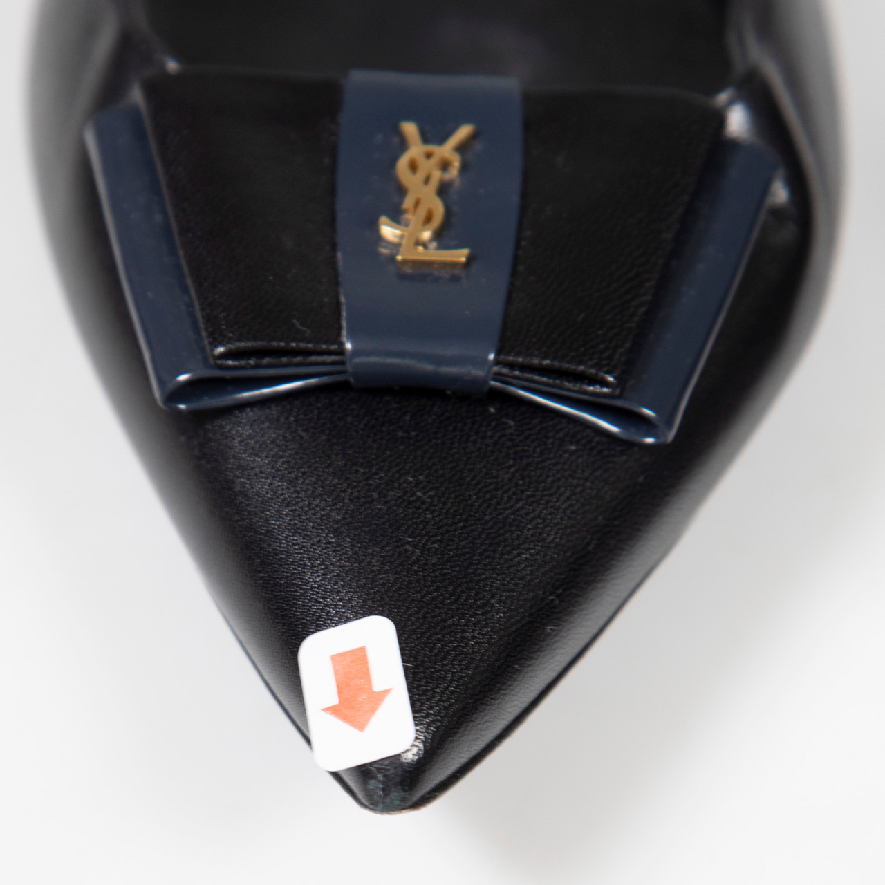 Saint Laurent Black Leather Anaïs Slingback Flats