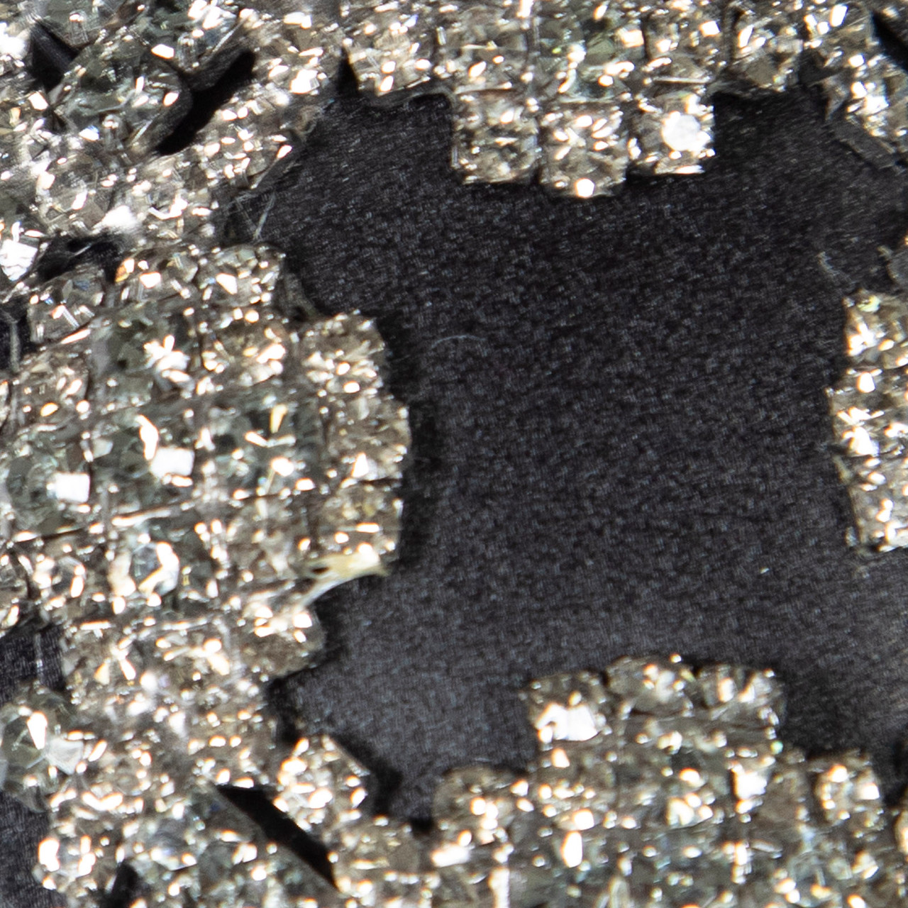 Manolo Blahnik Black Hangisi Crystal Flats