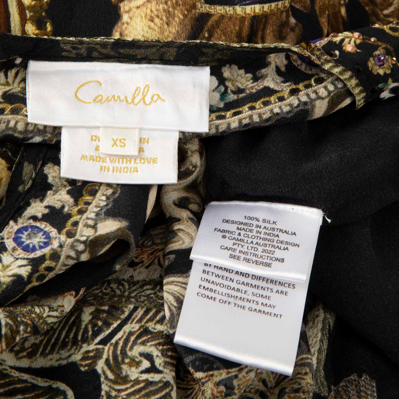 Camilla The Night is Noir Waisted Hem Ruffle Dress