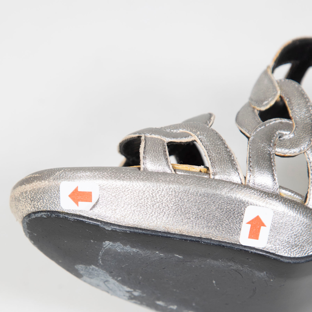 Hermès Silver Leather Chaine d’Ancre Sandals