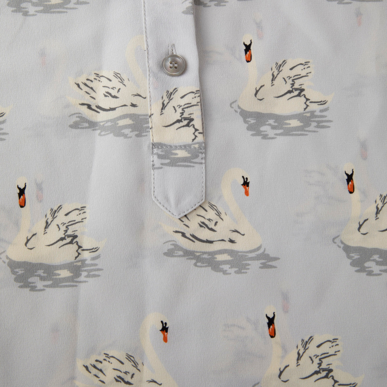 Stella McCartney Swan Print Silk Blouse