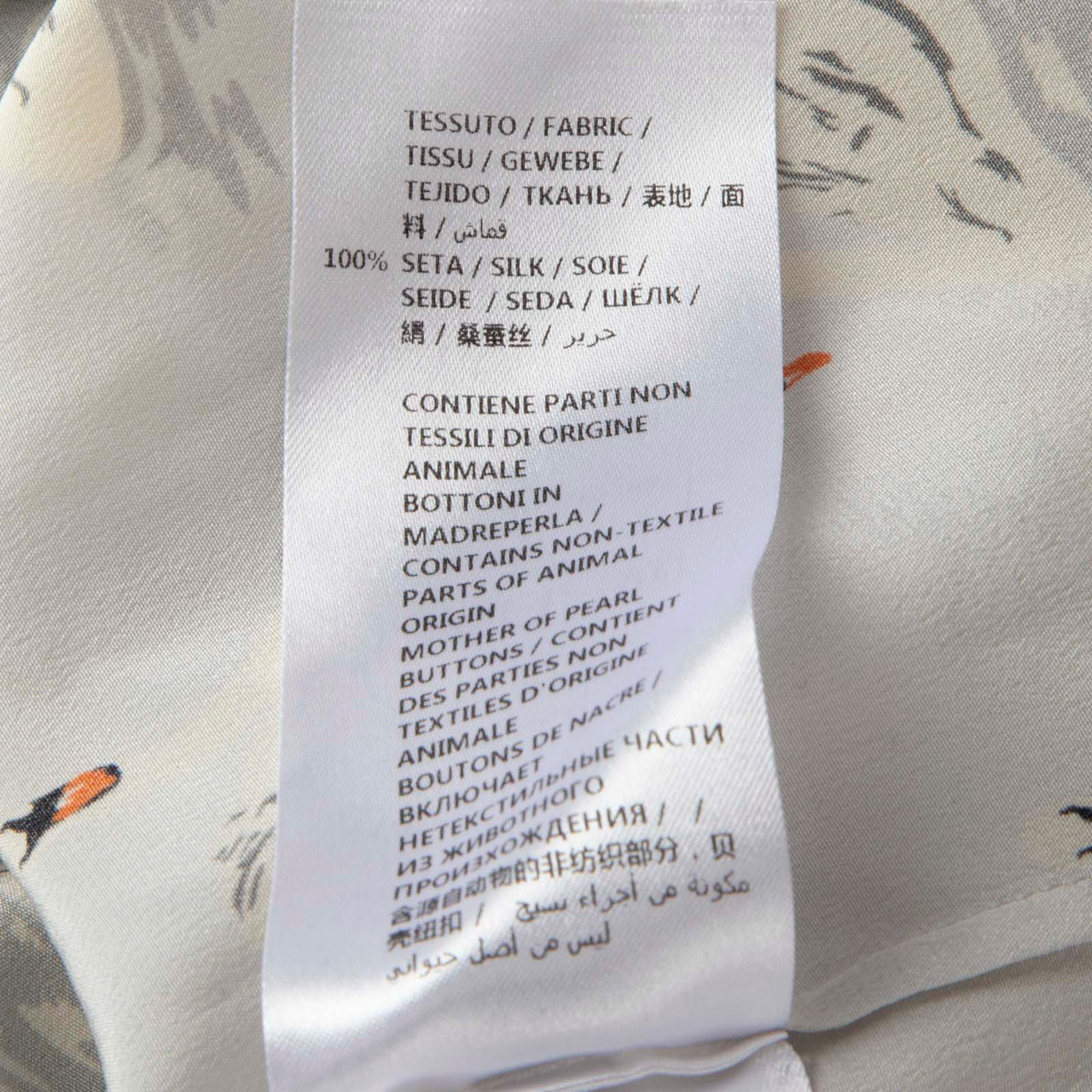 Stella McCartney Swan Print Silk Blouse