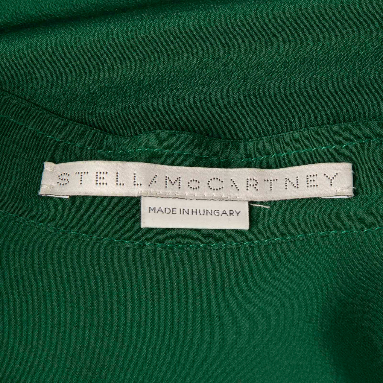 Stella McCartney Green V-Neck Blouse