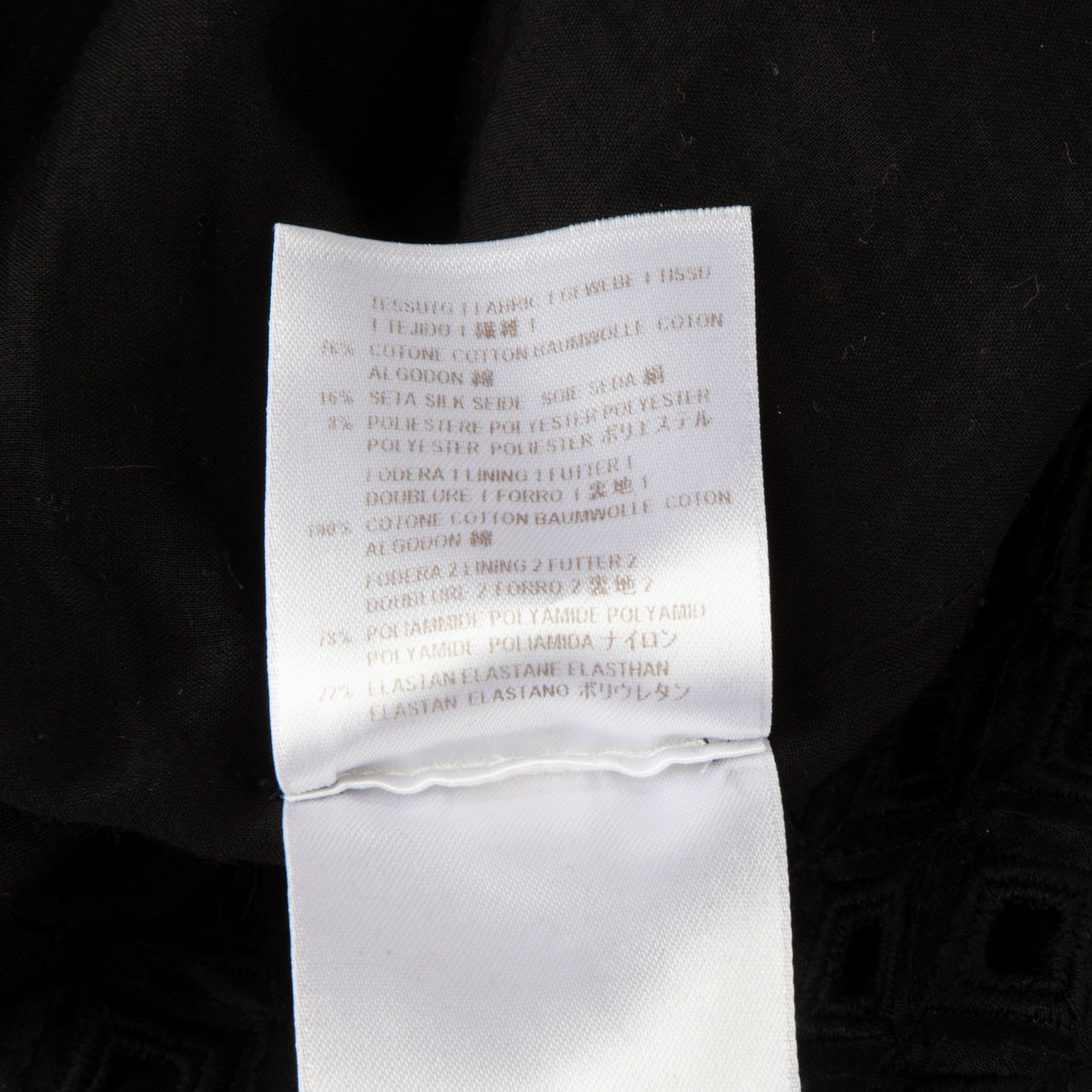 Stella McCartney Black Broderie Strapless Dress