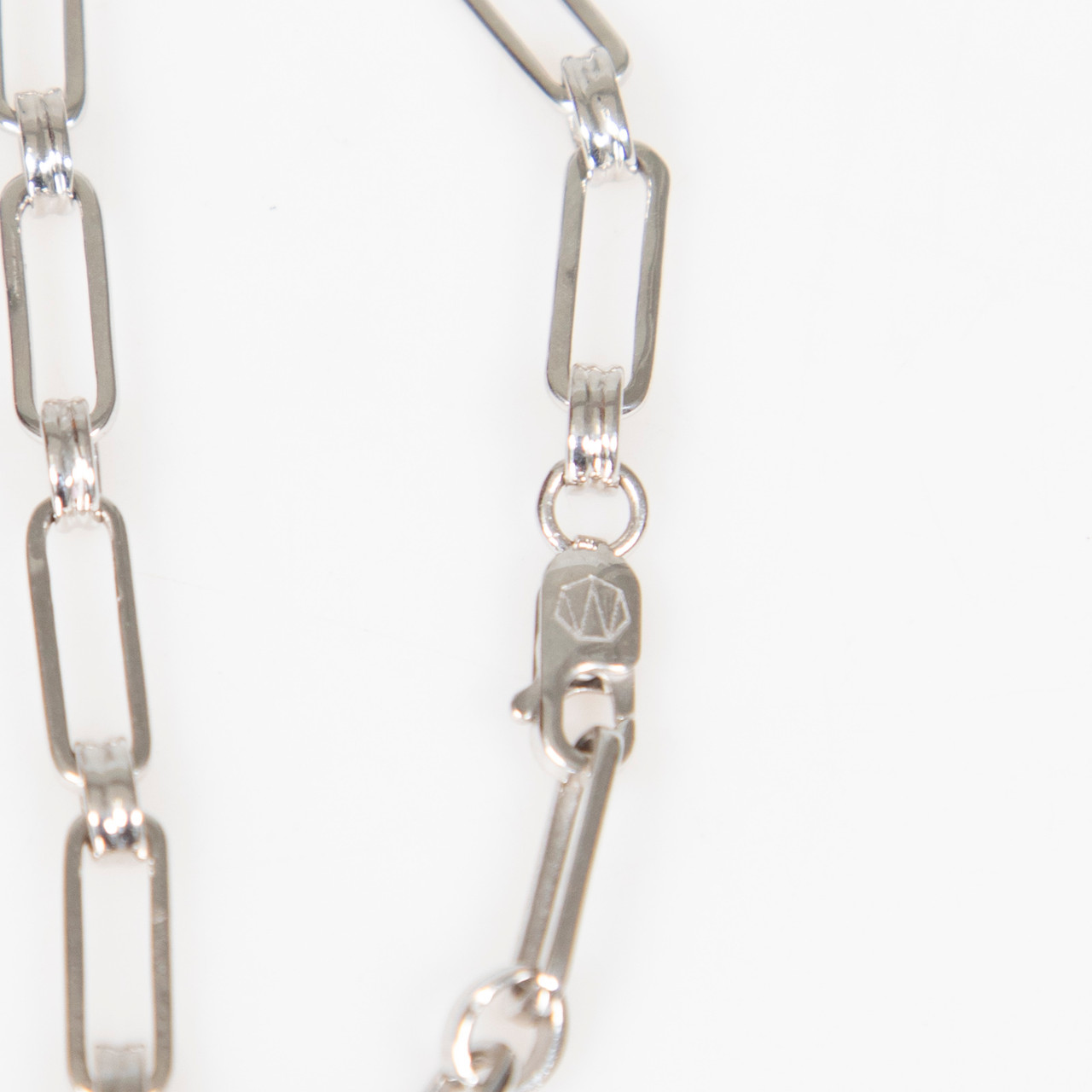 Missoma Silver Small Ridge Padlock Aegis Chain Bracelet