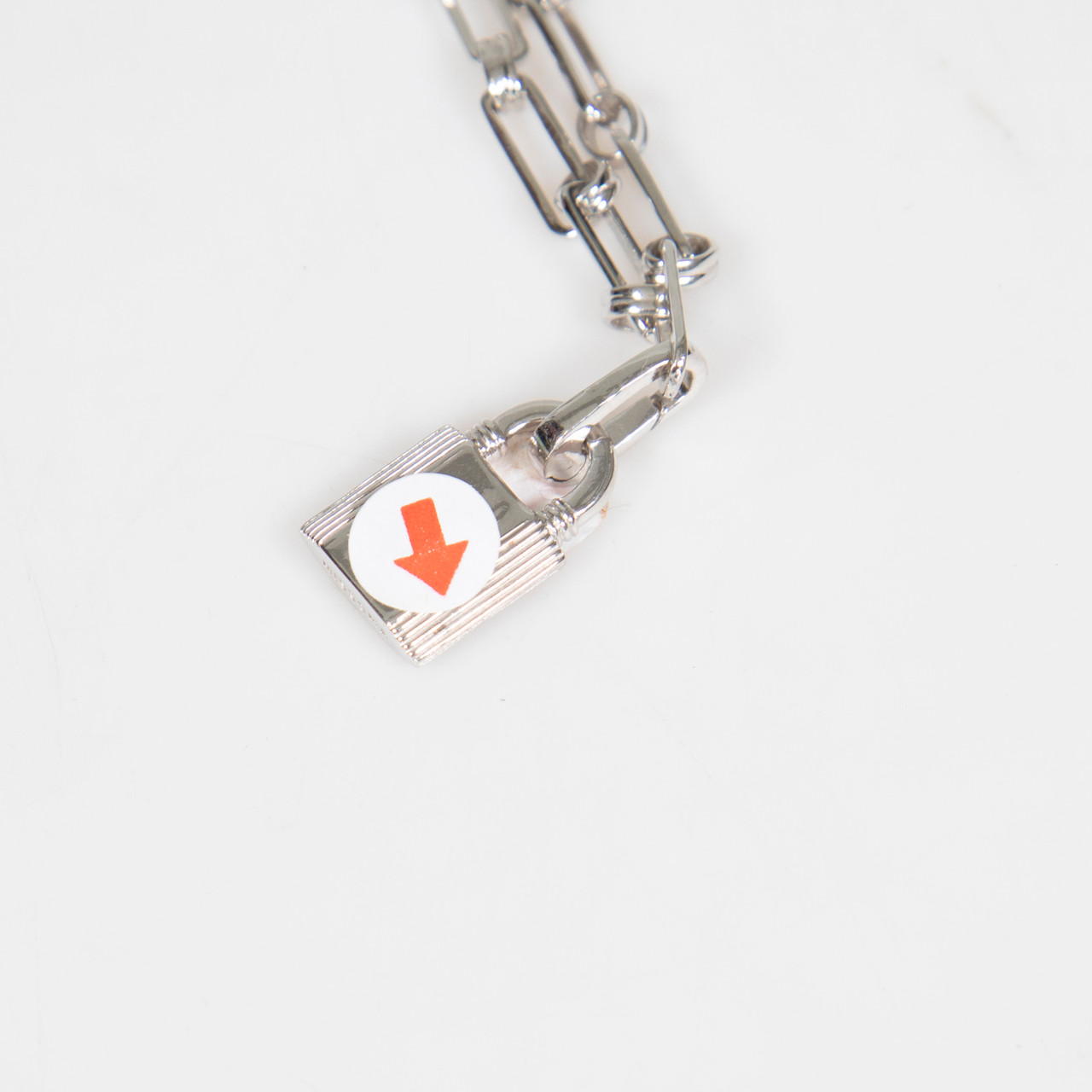 Missoma Silver Small Ridge Padlock Aegis Chain Bracelet