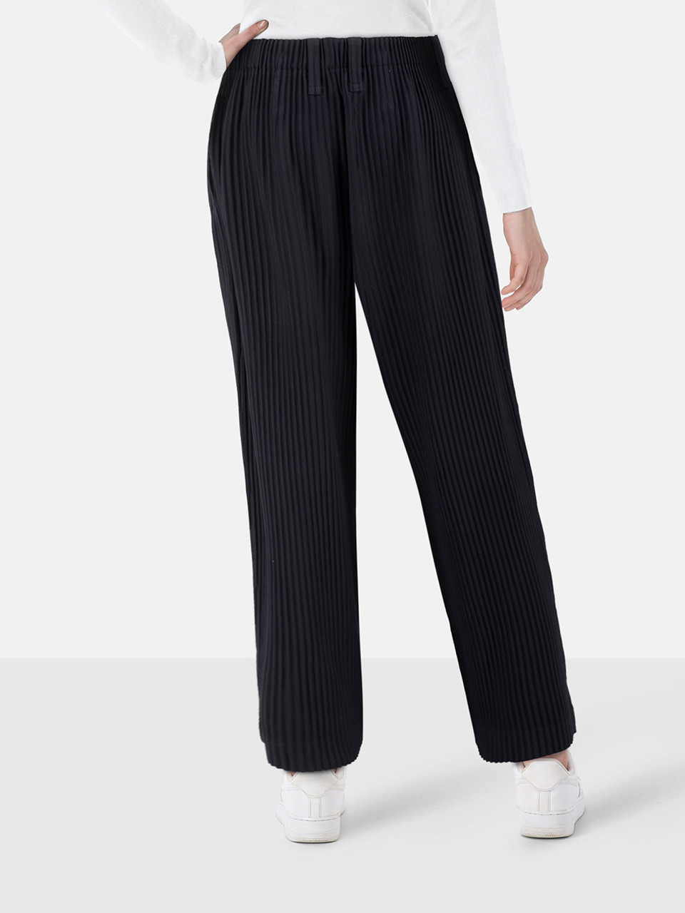 Issey Miyake Homme Plissé Navy Pleated Trousers