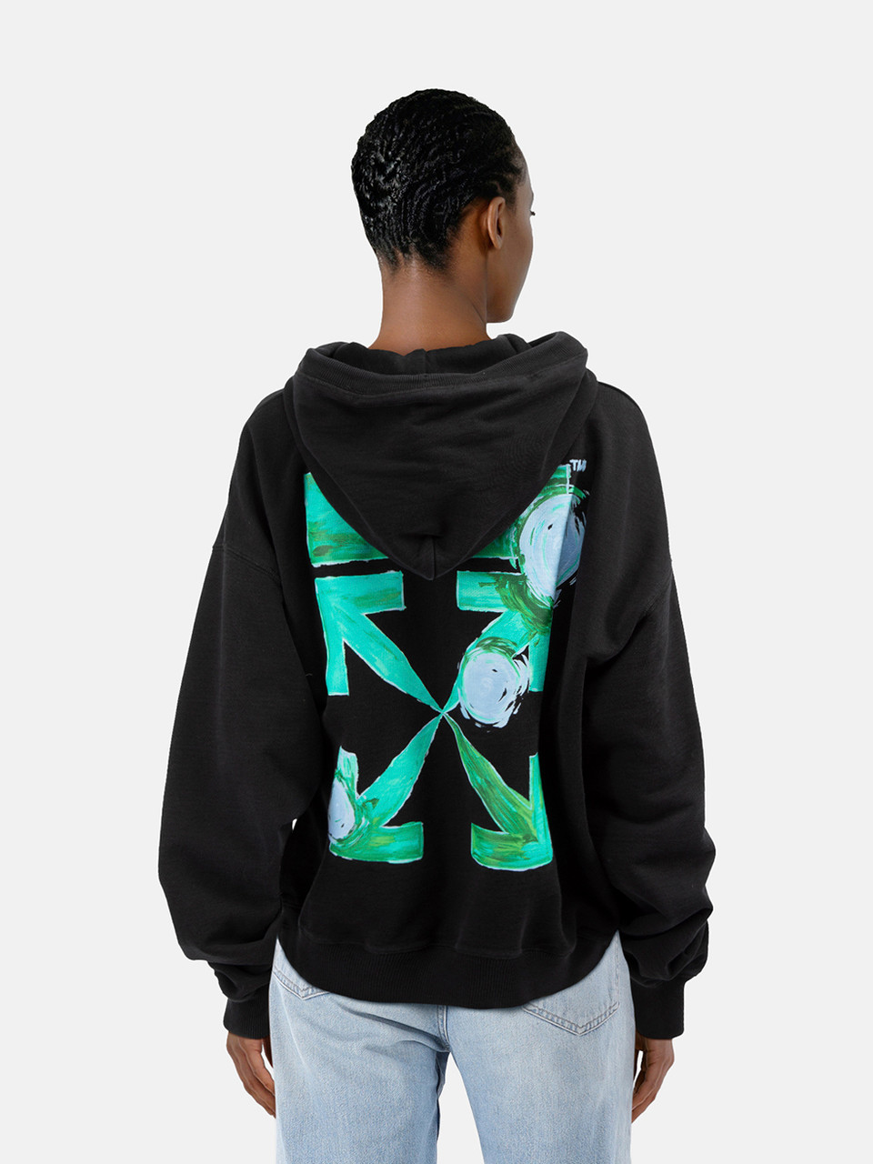Off-White Black Back Logo Print Hoodie