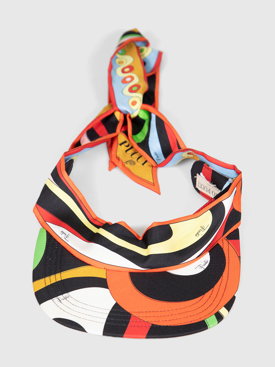 Emilio Pucci Abstract Pattern Tied Visor