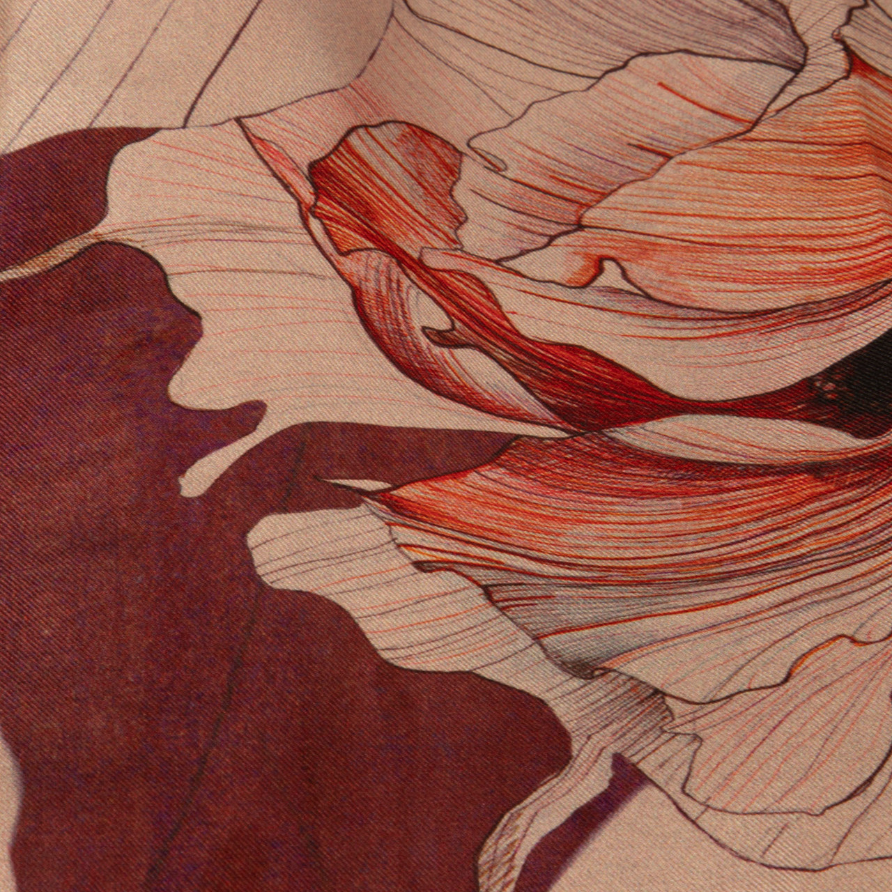 Lydia Delgado Floral Print Long Single Breast Coat