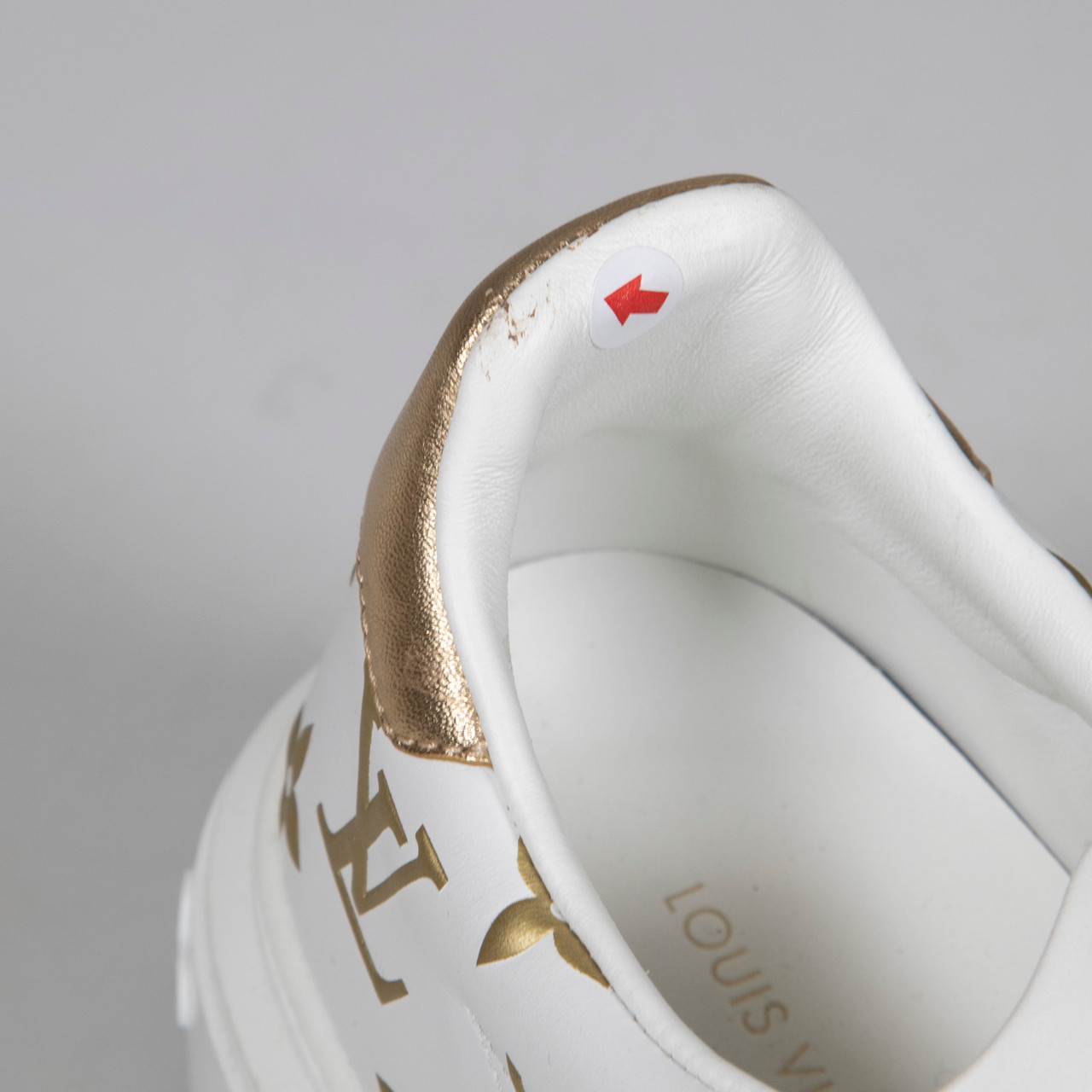 Louis Vuitton White & Gold Time Out Trainers