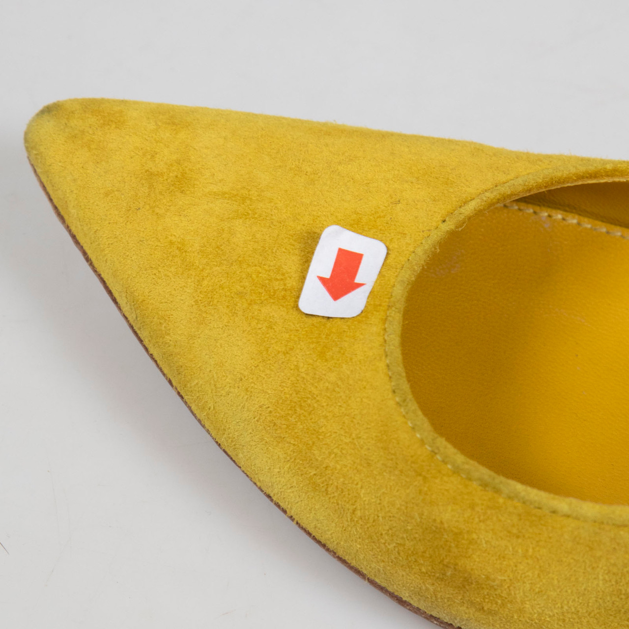 Gianvito Rossi Yellow Suede Point Toe Pumps