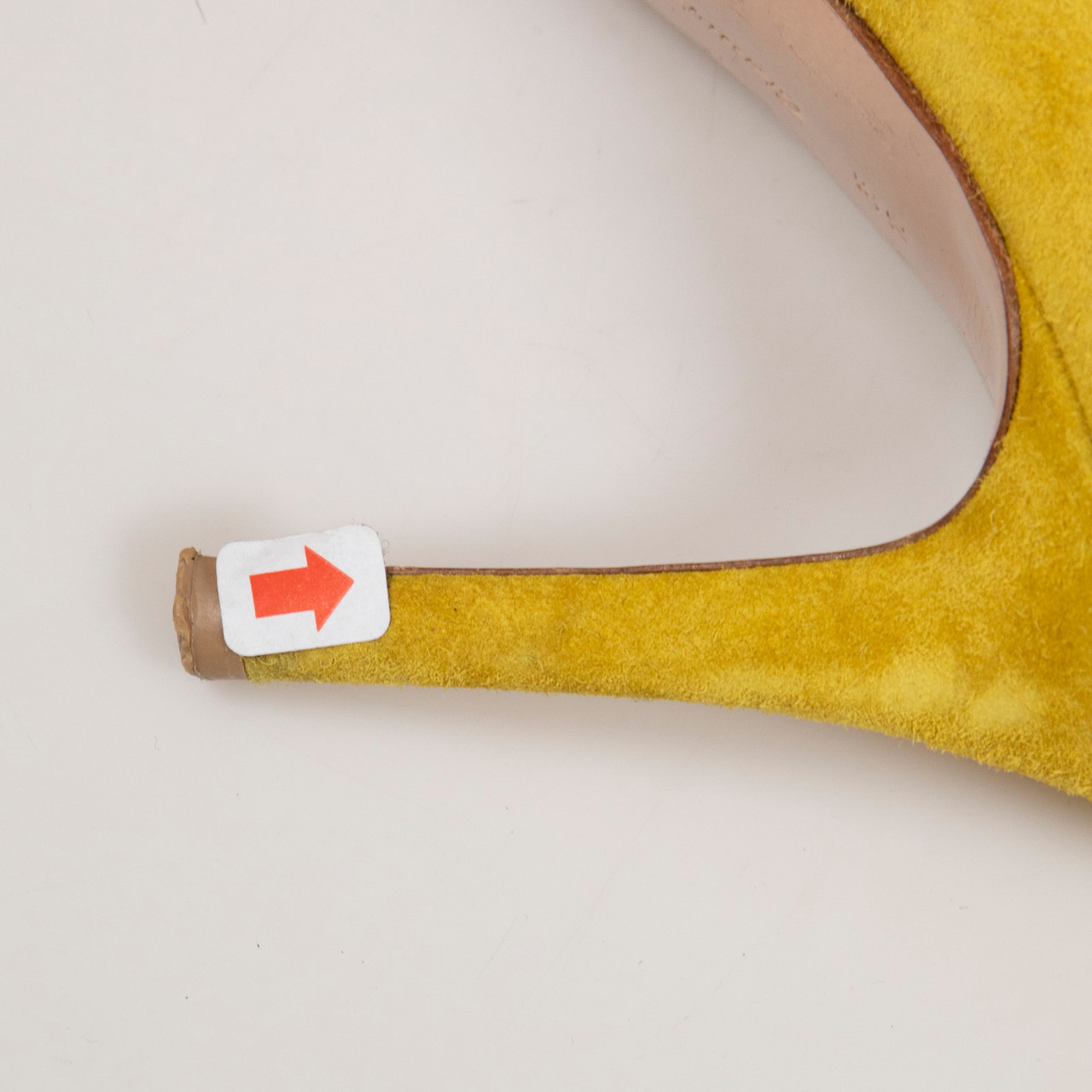 Gianvito Rossi Yellow Suede Point Toe Pumps