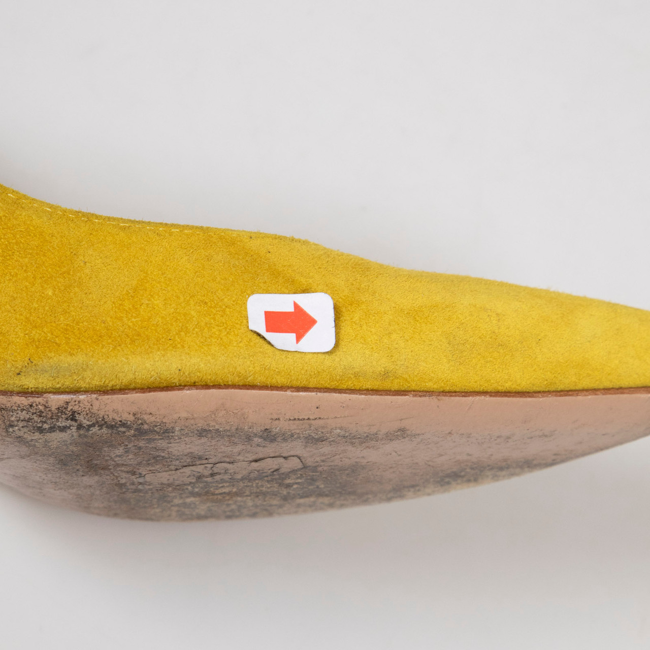 Gianvito Rossi Yellow Suede Point Toe Pumps