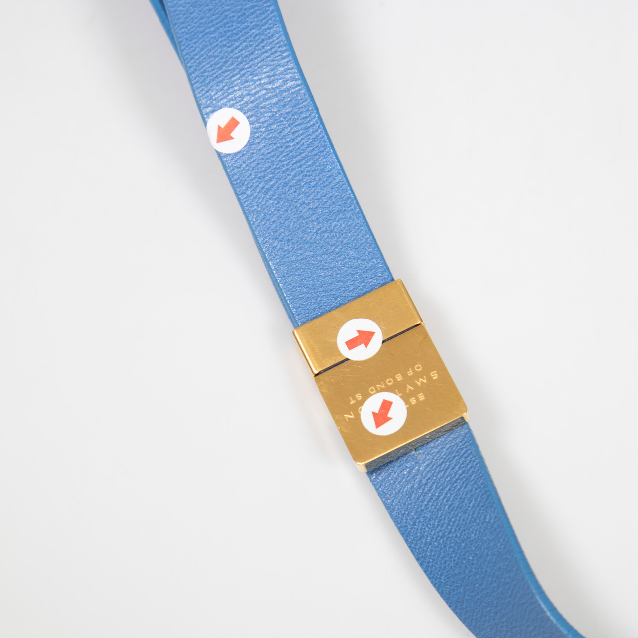 Smythson Blue Leather Crossbody Bag