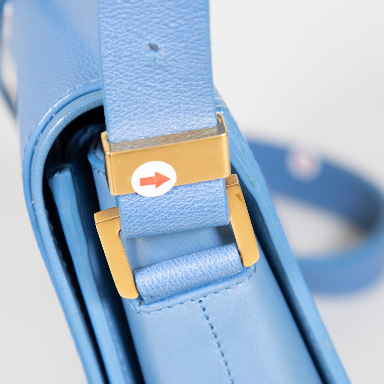 Smythson Blue Leather Crossbody Bag