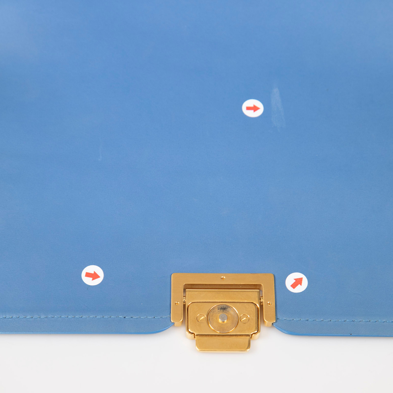 Smythson Blue Leather Crossbody Bag