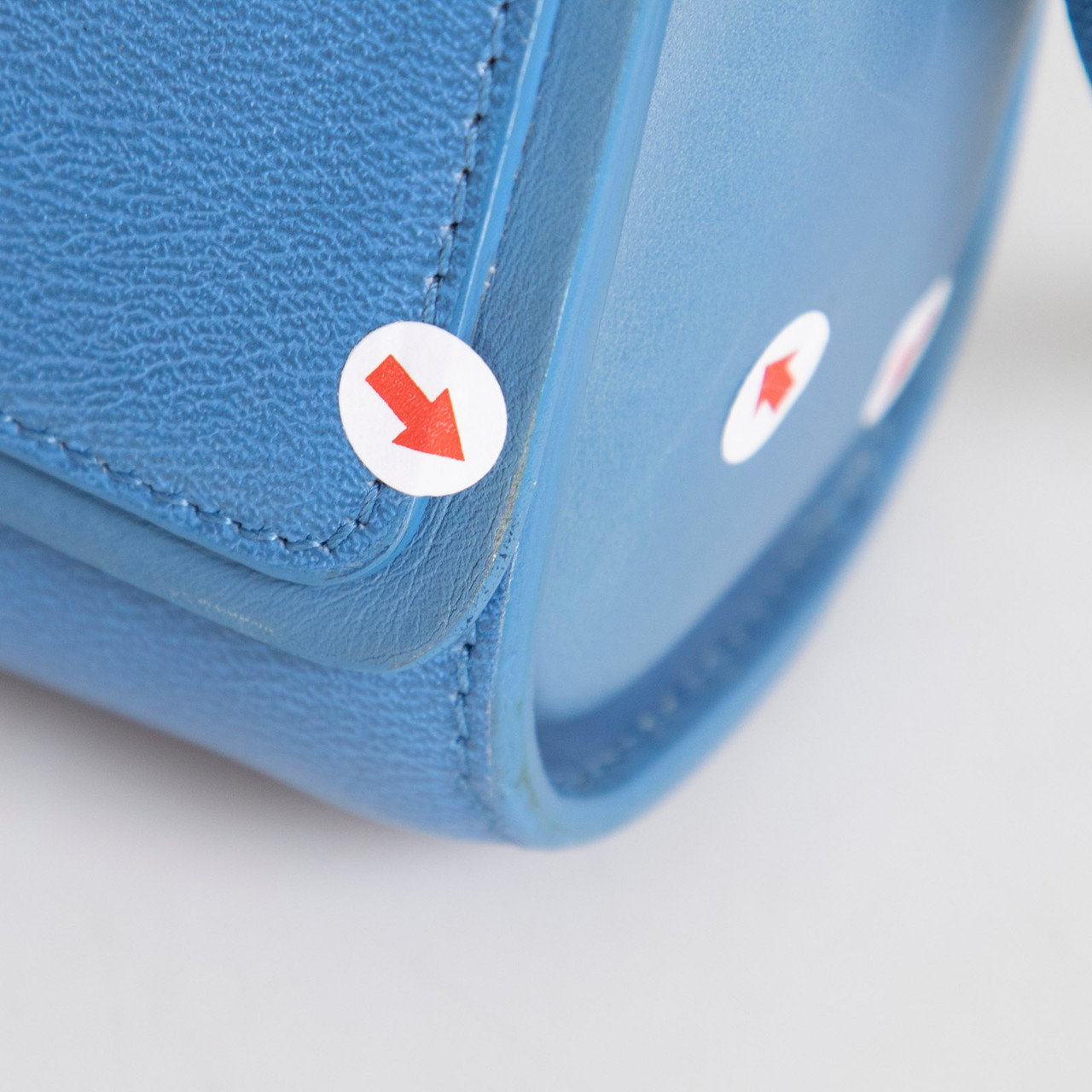 Smythson Blue Leather Crossbody Bag