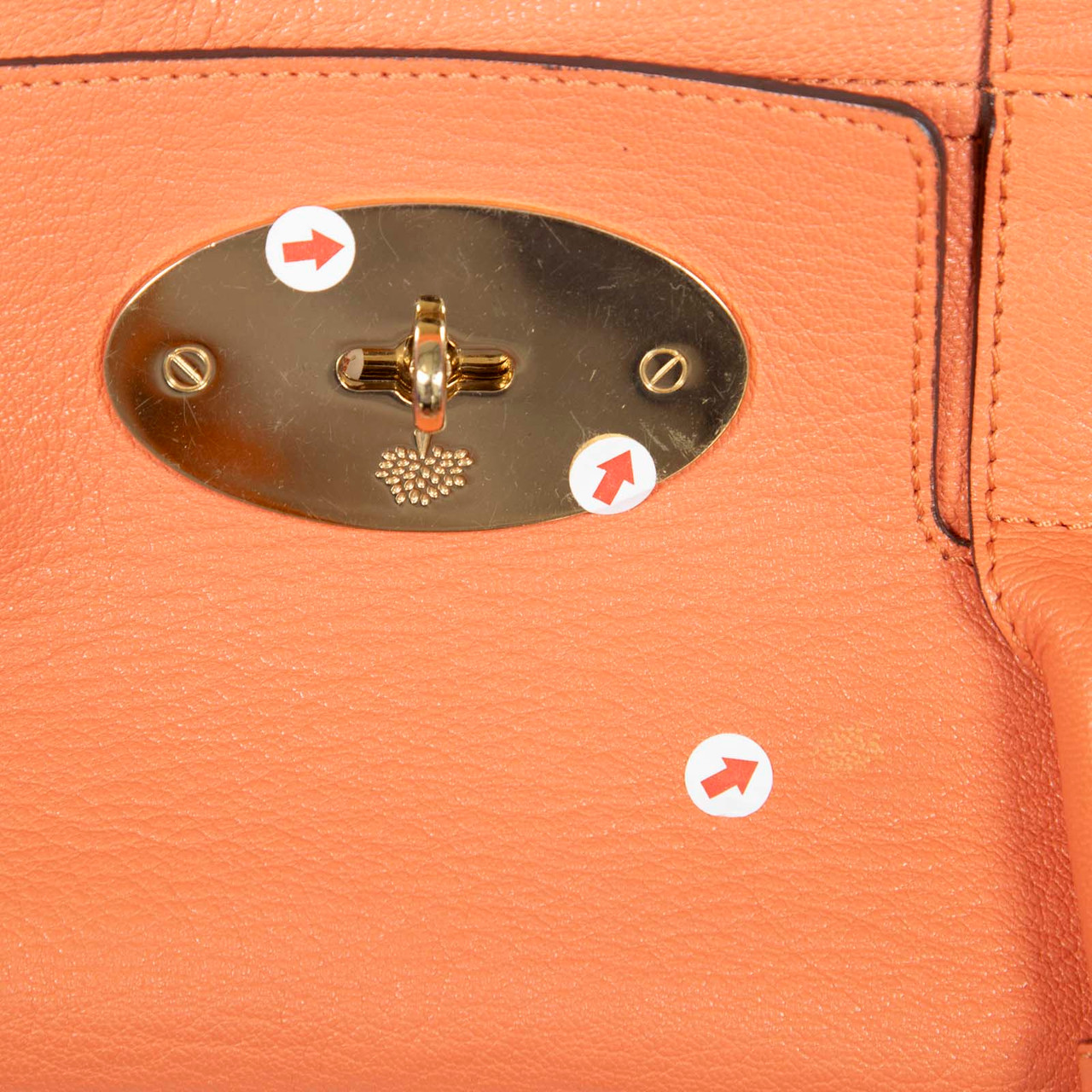 Mulberry Orange Leather Bayswater Bag