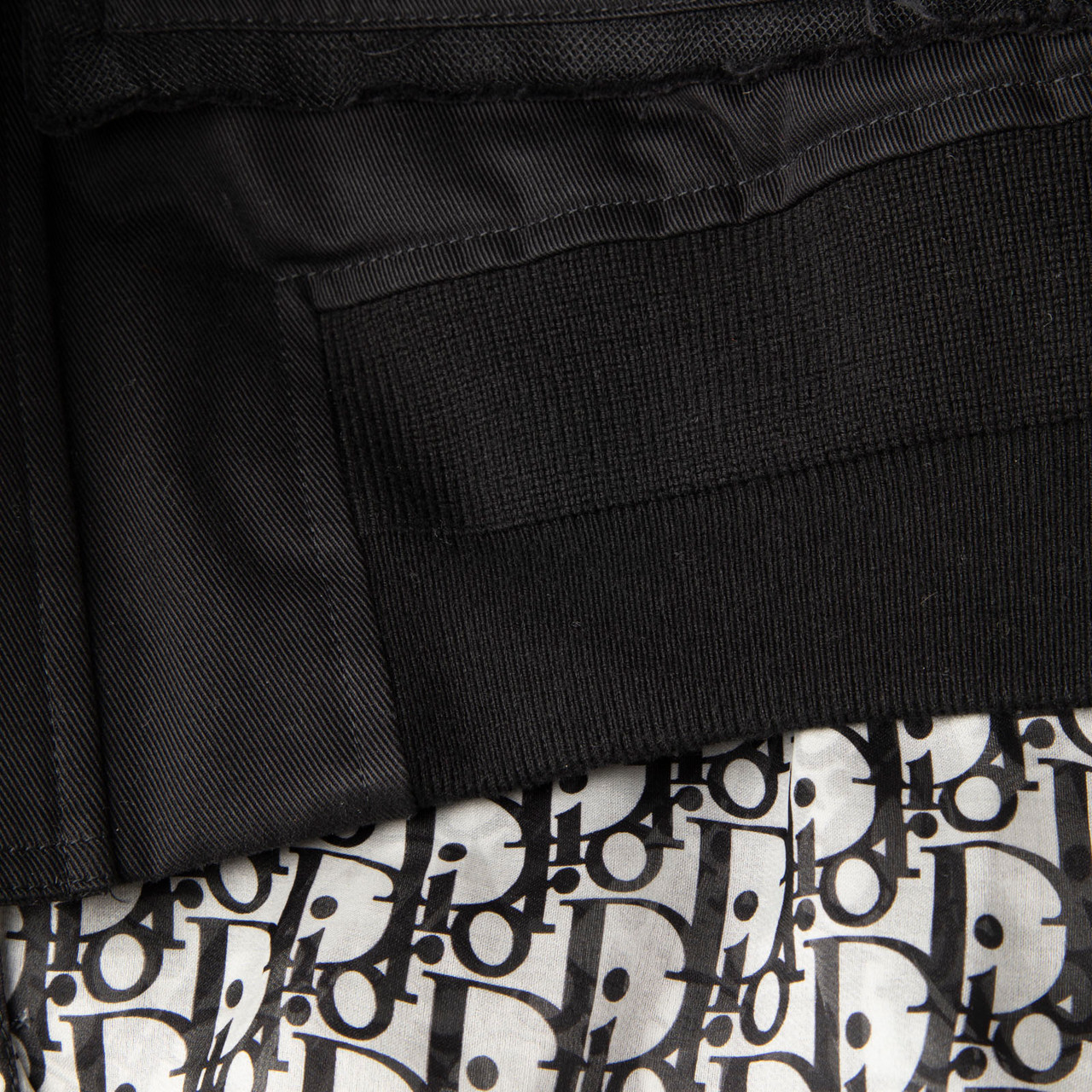 Dior Black Denim Oblique Trim Utility Jacket