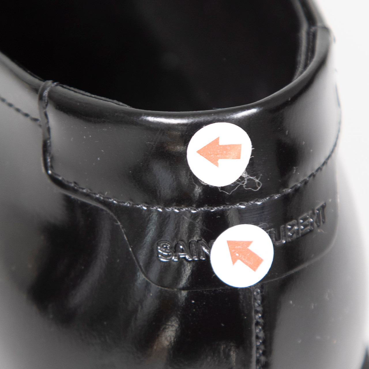 Saint Laurent Black Leather Logo Hardware Loafers