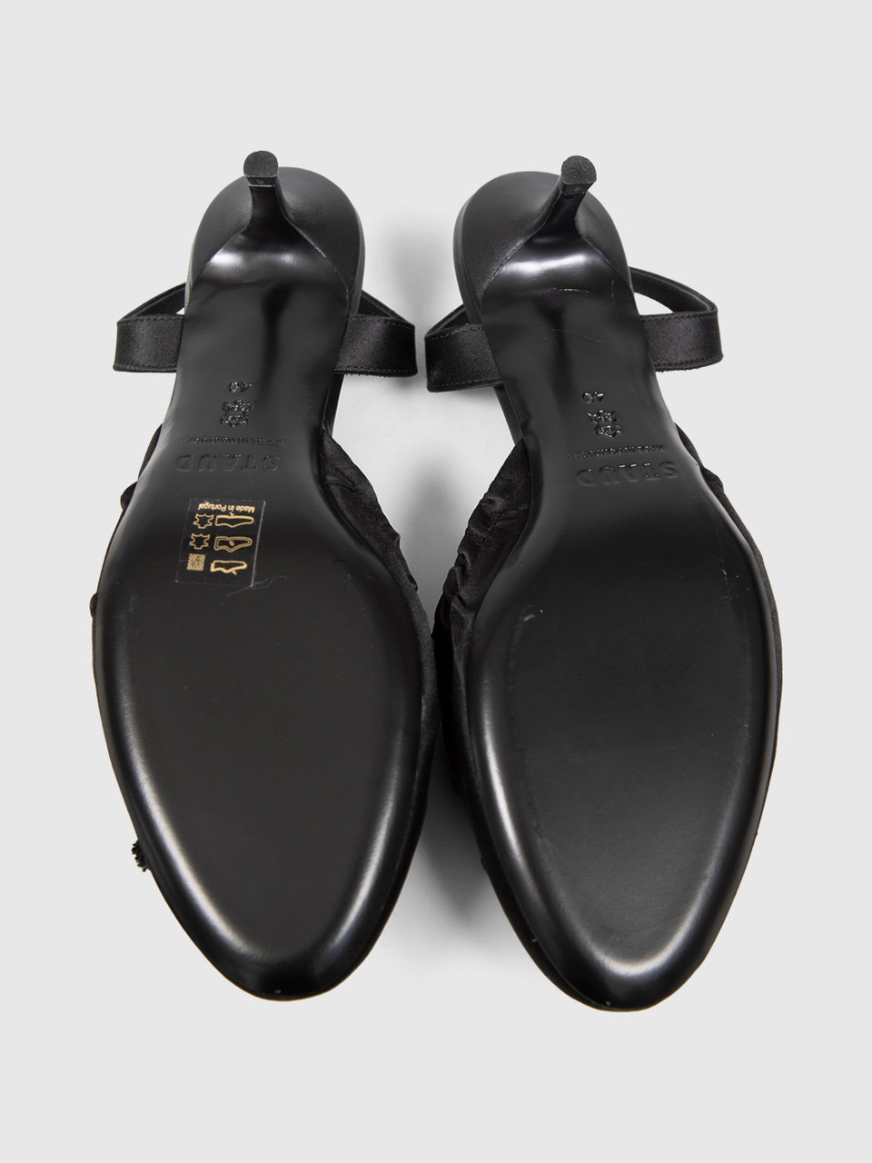 STAUD Black Slingback Kitten Heels