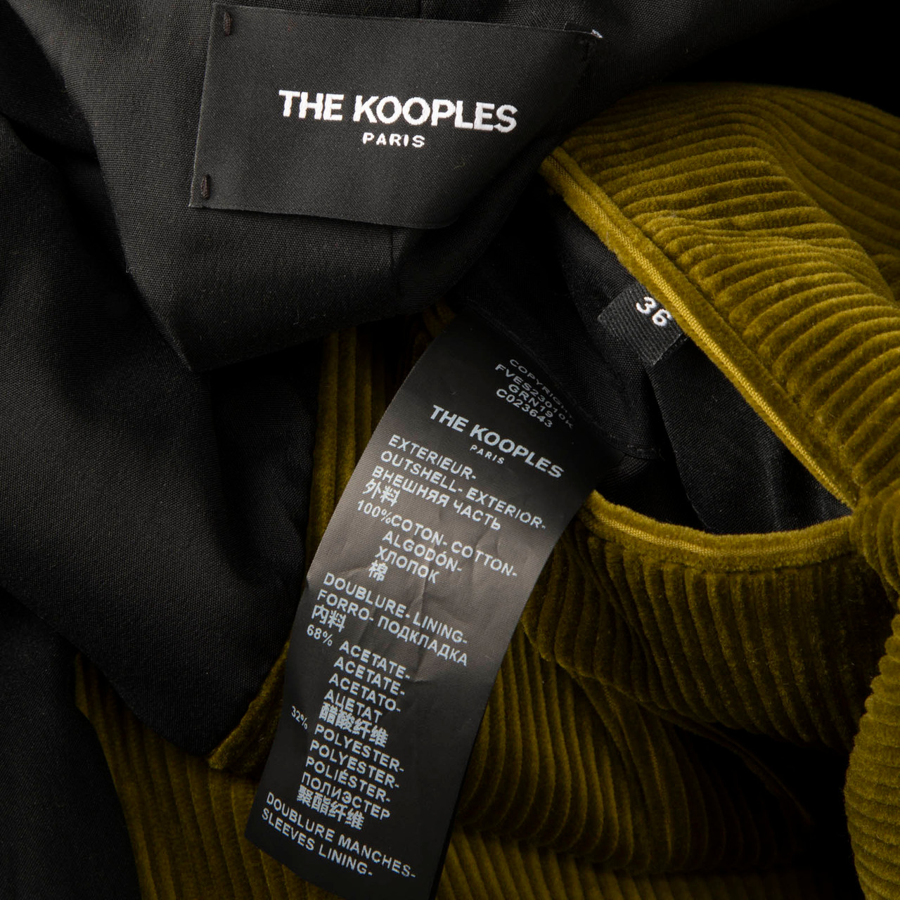 The Kooples Green Corduroy Jacket & Trouser Set