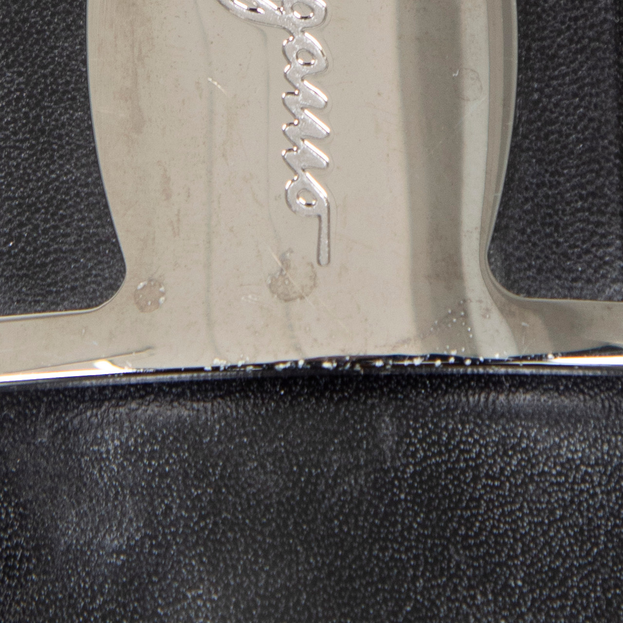 Salvatore Ferragamo Black Leather Low Heel Pumps