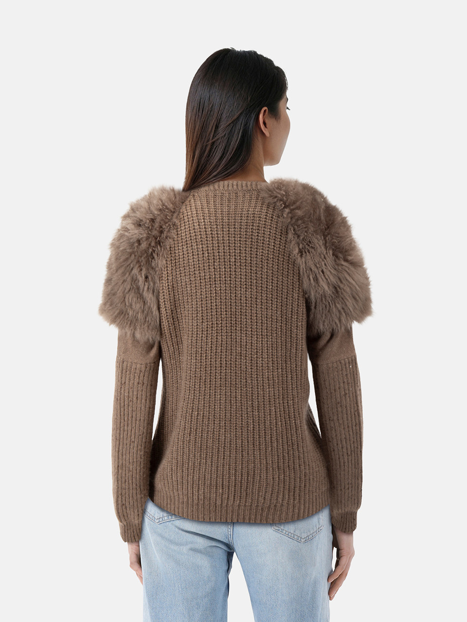 Brunello Cucinelli Brown Cashmere & Sheepskin Set