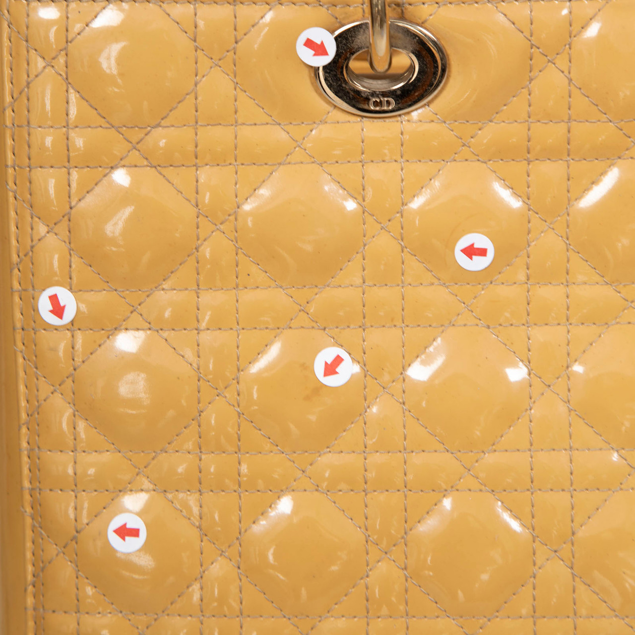 Dior 2011 Beige Patent Cannage Large Lady Dior