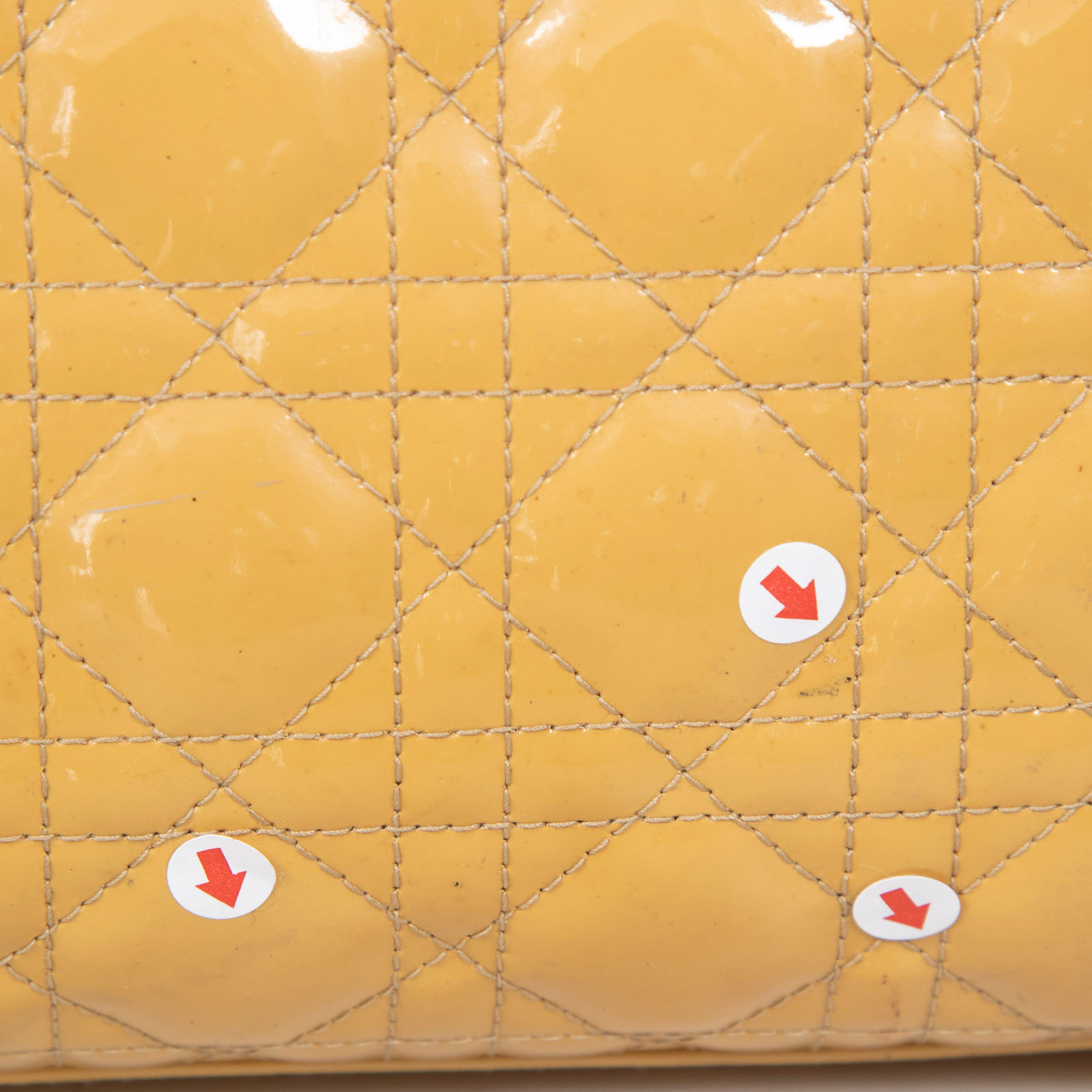 Dior 2011 Beige Patent Cannage Large Lady Dior