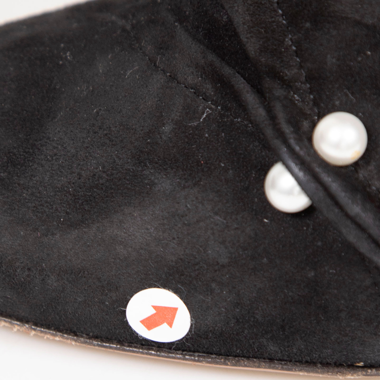 Alaïa Black Suede Pearl Heeled Boots