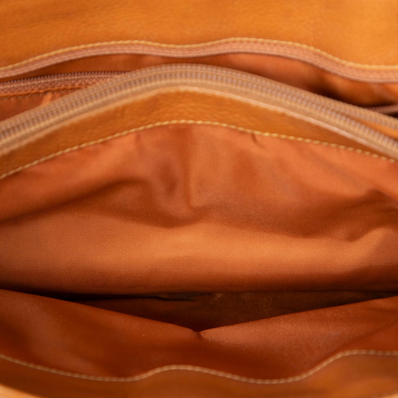 Dior Vintage Tan Leather Jeans Pocket Tote Bag