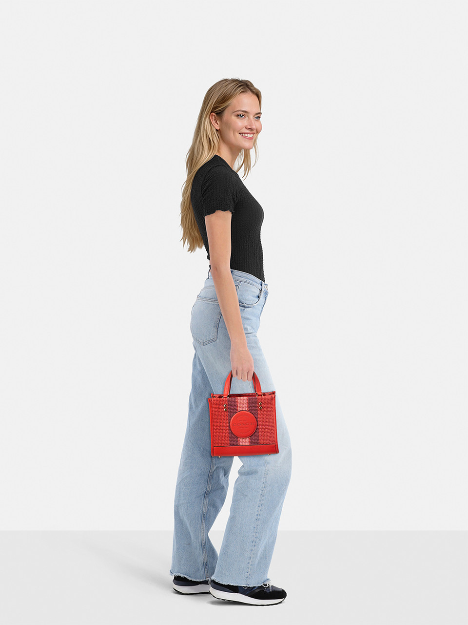 Coach Red Dempsey Tote Bag