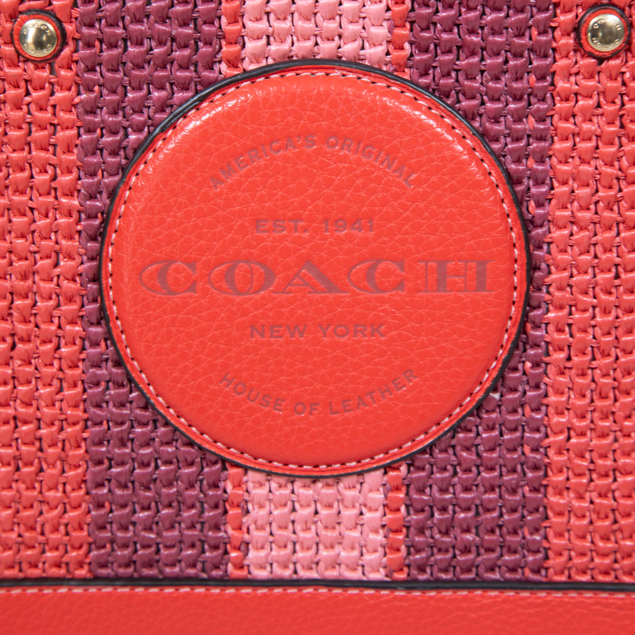 Coach Red Dempsey Tote Bag